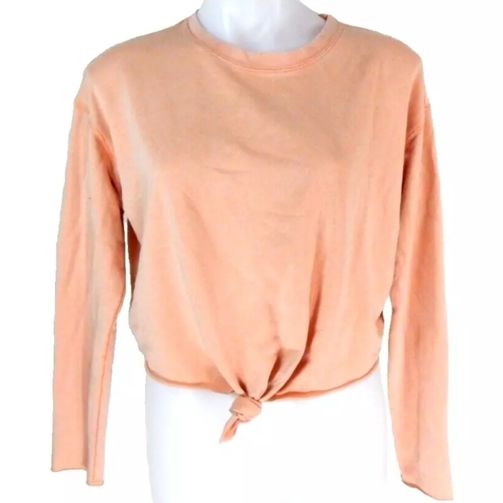 Aerie Knot Front Crop Sweatshirt Top